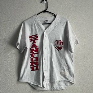 Stanford White and Red Men's Shirt on SOFFE SHIRTS tag size medium